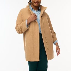 J. Crew button neck city coat